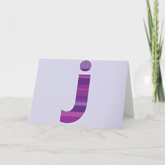 Lila Monogramm - Buchstabe J