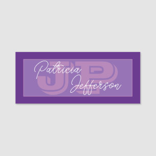 Lila Monogramm des Lavendels Violet: Watermark-ähn Namensschild