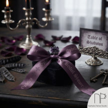 Lila Monogramm Fleur-de-Lis Satinband