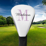 Lila Monogramm Initial und Name Personalisiert Golf Headcover<br><div class="desc">Maßgeschneiderte,  mit Ihrem Namen und Monogramm personalisierte,  bedruckte Golf-Kopfbedeckung. Verwenden Sie die Designtools,  um eine beliebige Hintergrundfarbe auszuwählen,  Schriftart und Farben zu bearbeiten oder eigene Fotos hochzuladen,  um ein einzigartiges Geschenk für Ihren Lieblingsgolfer zu kreieren.</div>