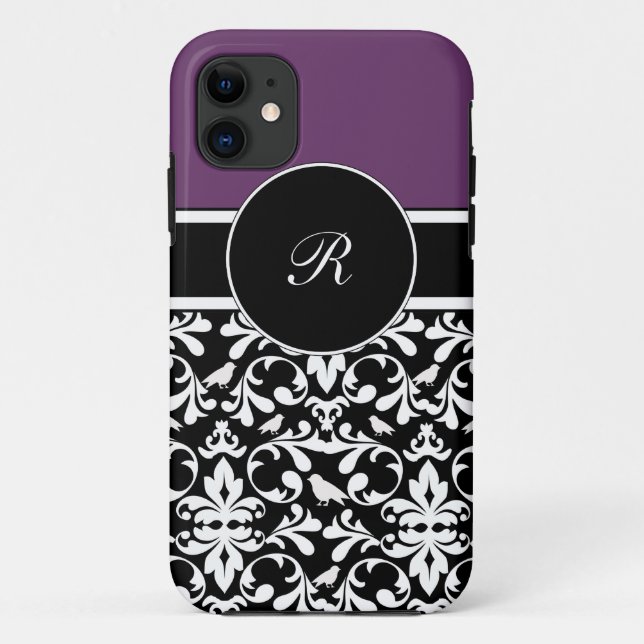 Lila Monogramm iPhone 5 Hüllen (Rückseite)