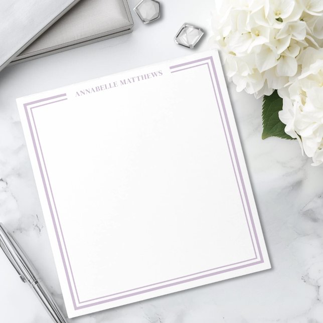 Lila Monogramm Notizblock (Purple Monogram Notepad)