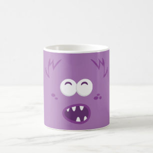 Lila Monster-Gesicht-Tasse Kaffeetasse