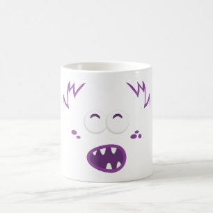 Lila Monster-Gesicht-Tasse Kaffeetasse