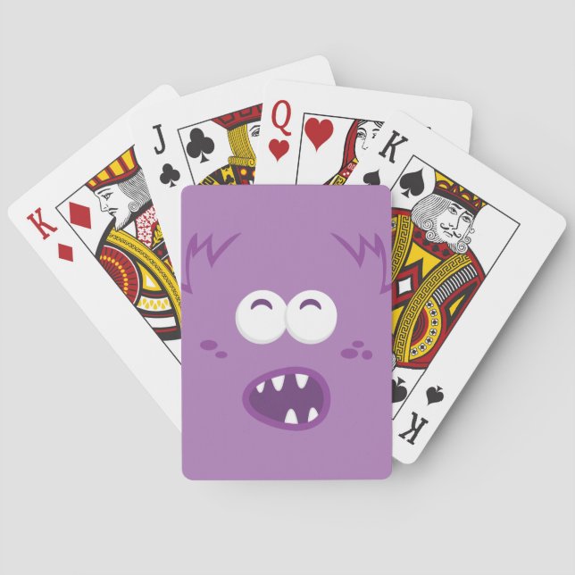 Lila Monster-Spielkarten Spielkarten (Rückseite)