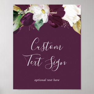 Lila Moody-Plum-Karten und Geschenke für benutzerd Poster