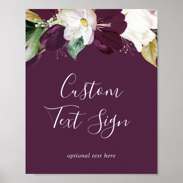 Lila Moody-Plum-Karten und Geschenke für benutzerd Poster (Vorne)