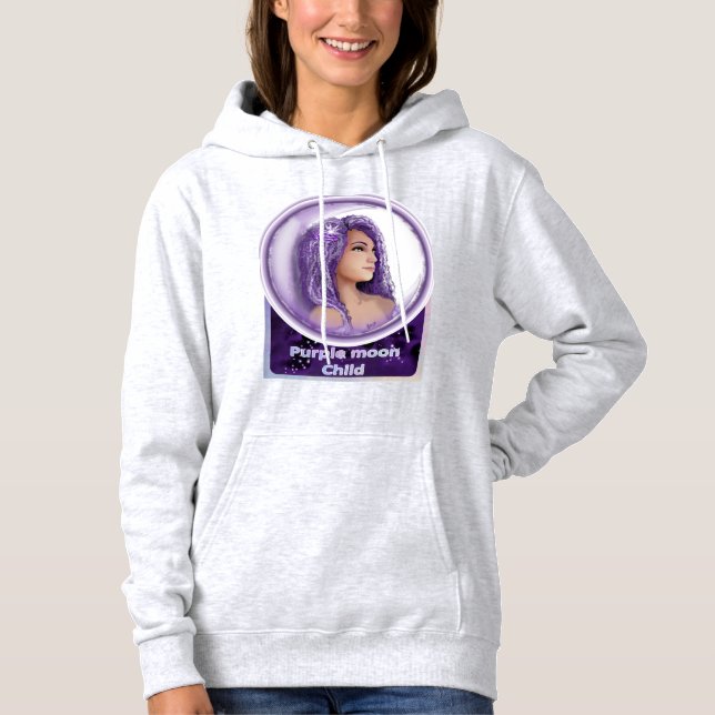 Lila Moon Child Hoodie (Vorderseite)