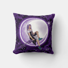 Lila Moon Child Throw Kissen