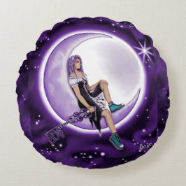 Lila Moon Child Throw Kissen