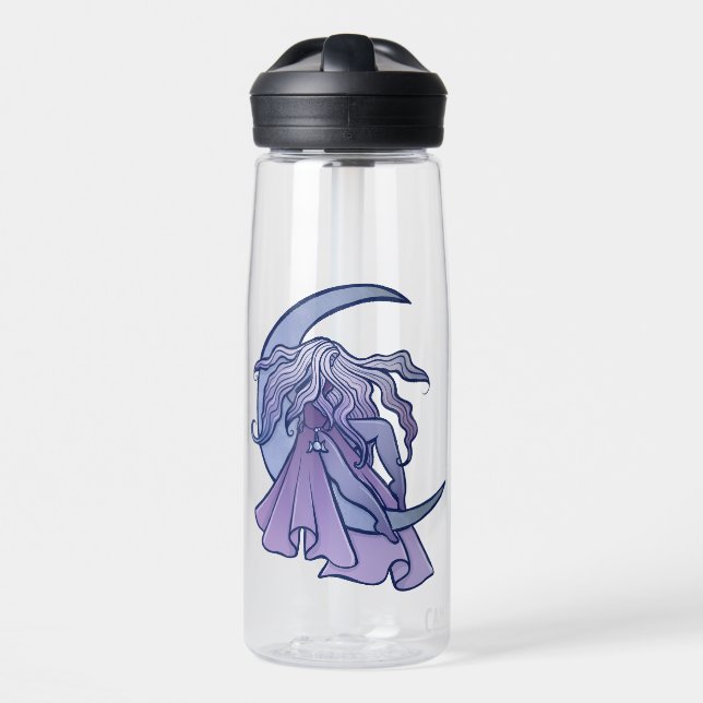 Lila Moon Goddess Wiccan Triple Moon Symbol Art Trinkflasche (Vorne)