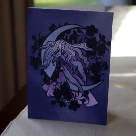 Lila Moon Goddess Wiccan Triple Moon Symbol Karte