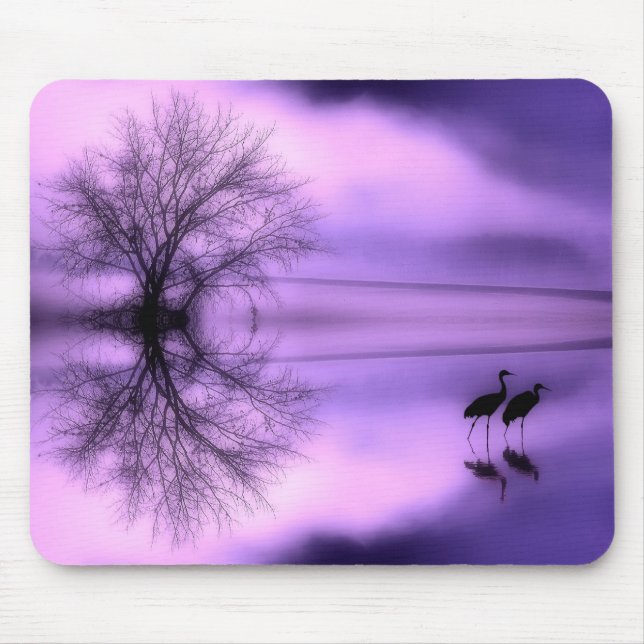 Lila Morgen-Mausunterlage Mousepad (Vorne)