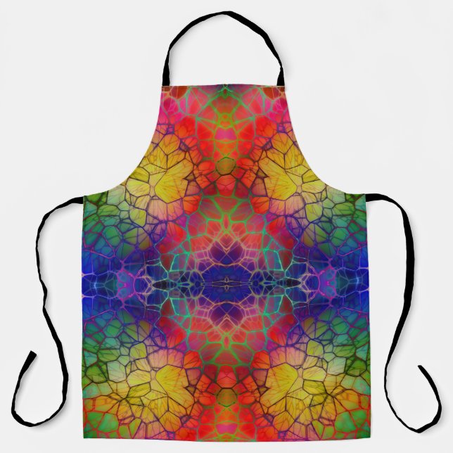 Lila Mosaik Abstrakt Schürze (Vorderseite)