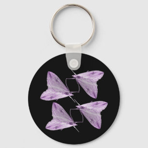 Lila Moth Art Schlüsselanhänger