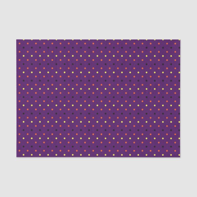 Lila & Multi Mini Polka Dots 04 Seidenpapier (Vorderseite)