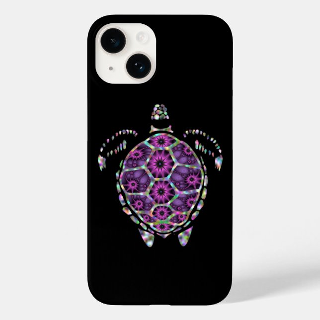Lila Muschel der Schildkröte Case-Mate iPhone 14 Hülle (Rückseite)