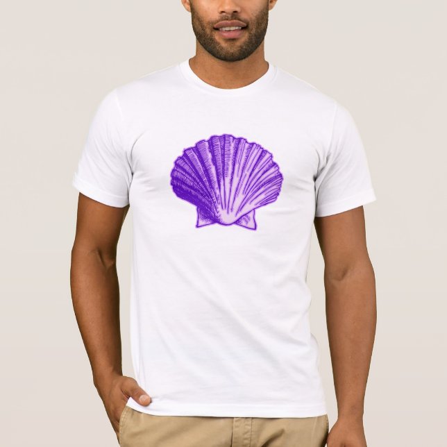 Lila Muschel des tropischen Mondlichts T-Shirt (Vorderseite)