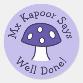 Lila Mushroom gut fertig Stickers