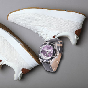 Lila Music Skater Typ wasserdicht Armbanduhr