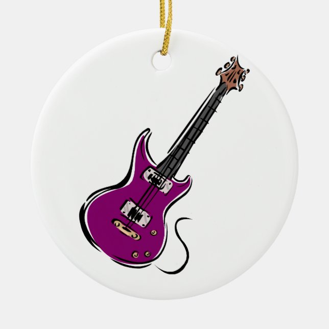 lila Musik graphic.png der elektrischen Gitarre Keramikornament (Vorne)