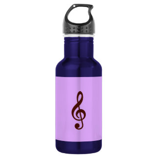 Lila Musikanzeige Trinkflasche