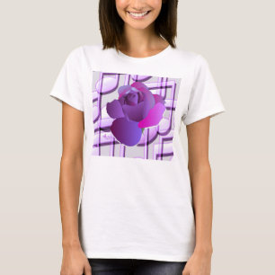 Lila Musiknoten Lila Rose Crew Neck T - Shirt