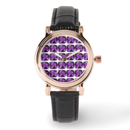 Lila Muster Armbanduhr