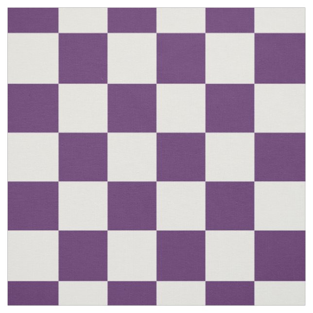 Lila Muster auf dem weißen Prüfbrett Stoff (Muster)