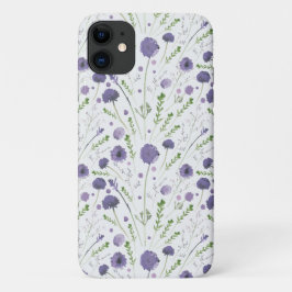 Lila Muster der grünen Tossing-Blume Case-Mate iPhone Hülle