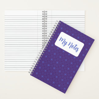 Lila Muster-Design Spiralblock Notizbuch