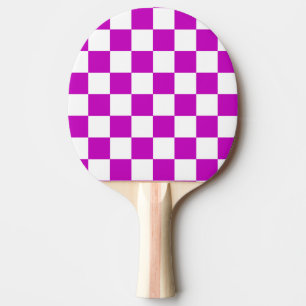 Lila Muster eines Karos Tischtennis Schläger