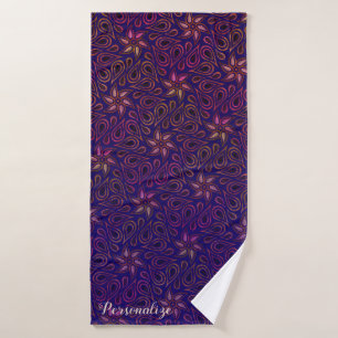 Lila Muster für Paisley-Blume Badehandtuch