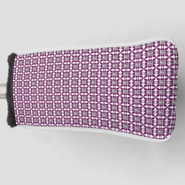 Lila Muster Golf Headcover (Vorderseite)