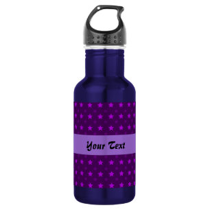 Lila Muster mit Sternen Edelstahlflasche