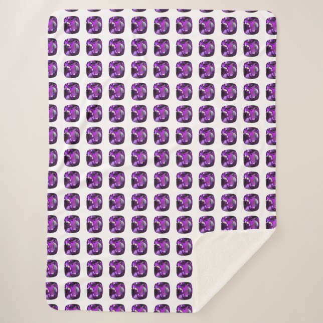 Lila Muster Sherpadecke (Vorderseite)