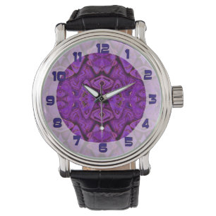 lila Musterhintergrund Armbanduhr