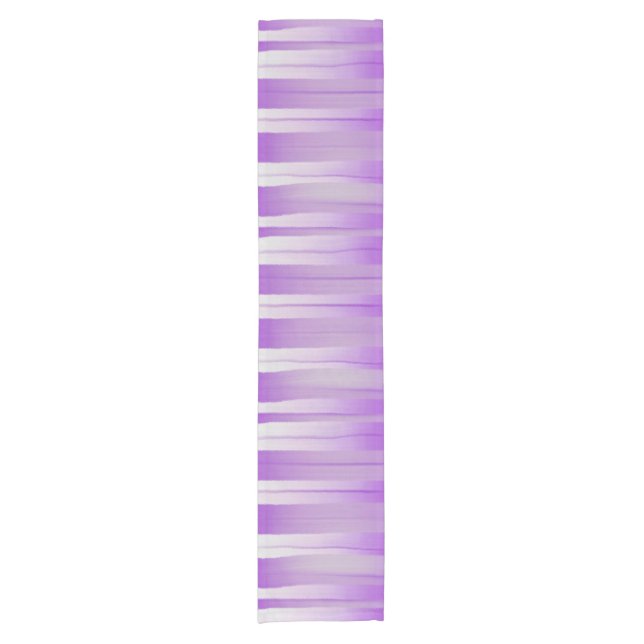 Lila Mustertisch Kurzer Tischläufer (Vorderseite)
