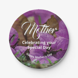 Lila MUTTER-MUTTER-TAG-GEBURTSTAG Pappteller