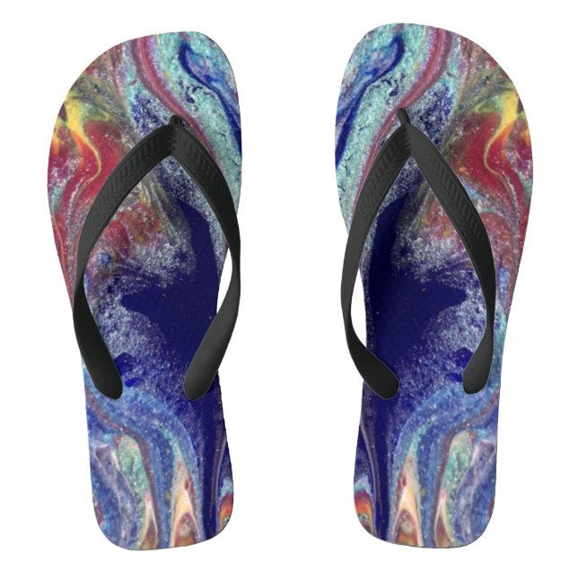 Lila Mystery Splash Flip Flops (Fußbett)