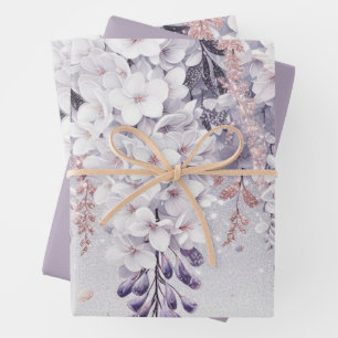 Lila Mystical Wisteria Drift Geschenkpapier Set