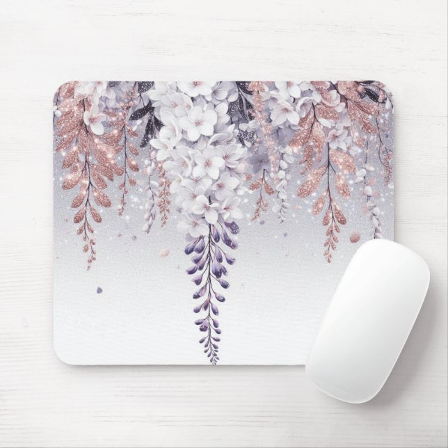 Lila Mystical Wisteria Drift Mousepad (Mit Mouse)