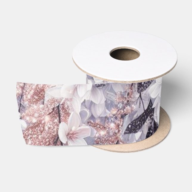 Lila Mystical Wisteria Drift Satinband (Spule)
