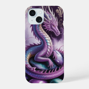 Lila Mystischer Drache Gothic iPhone 15 Hülle
