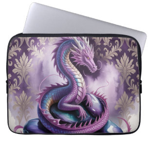 Lila Mystischer Drache Gothic Laptopschutzhülle