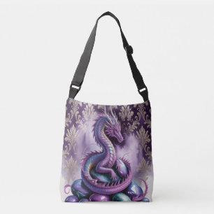 Lila-mystischer Drache Gothic Tragetaschen Mit Langen Trägern