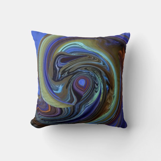 Lila N Gold Dream Catcher Abstrakt Throw Kissen (Vorderseite)