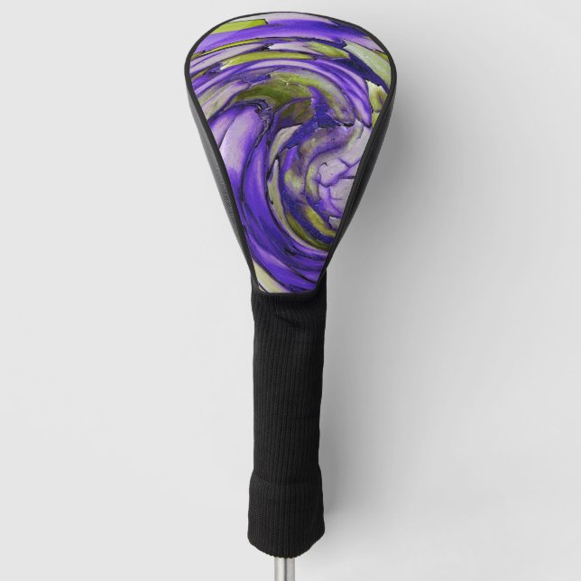 Lila N Limone Abstrakte Kunst Golf Headcover (Vorderseite)