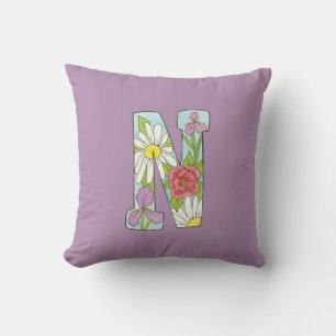 Lila N Pillow Iris, daisy, Rose Kissen