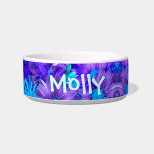 Lila N Türkise Daisies Personalisiert Napf